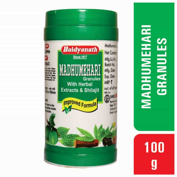 Baidyanath Asli Ayurved Madhumehari Granules - 100 Gms | Controls Blood Sugar Levels