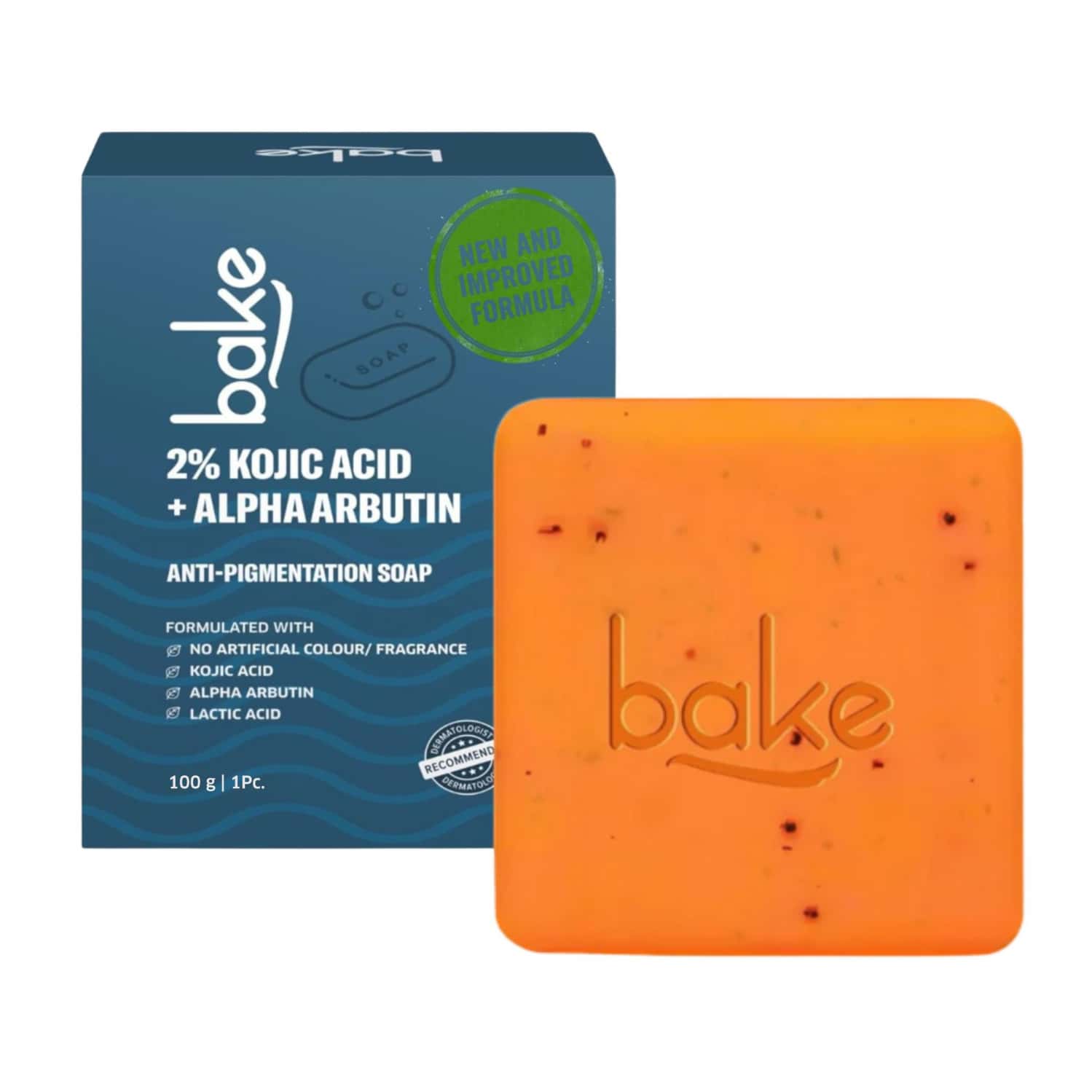 Bake 2% Kojic Soap With Arbutin | Lactic Acid & Niacinamide For Dark Spots (pack Of 1)