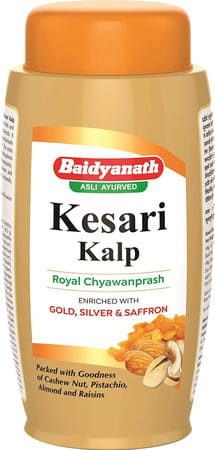 Baidyanath Nagpur Kesari Kalp - 500 Gm Chyawanprash - Enriched With Gold Silver And Saffron