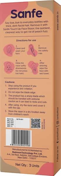 Sanfe Eyebrow Touch Up Face Razor Pack Of 3