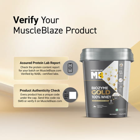 Muscleblaze Biozyme Gold 100% Whey Protein (Double Rich Chocolate | 4kg / 8.8lbs)
