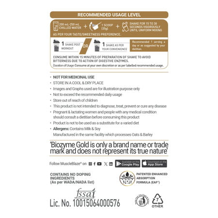 Muscleblaze Biozyme Gold 100% Whey Protein (Double Rich Chocolate | 4kg / 8.8lbs)