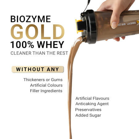 Muscleblaze Biozyme Gold 100% Whey Protein (Double Rich Chocolate | 4kg / 8.8lbs)