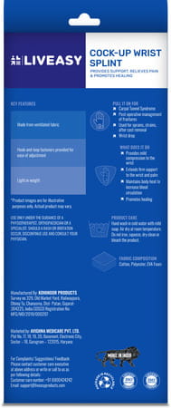 Liveasy Ortho Care Cock-Up Wrist Splint Universal