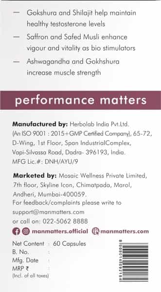 Man Matters Tostero Capsules Pack Of 60
