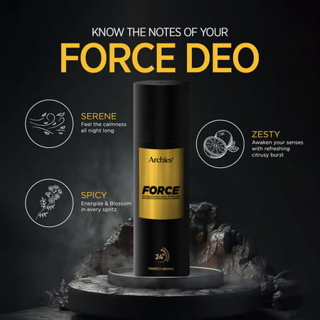 Archies Force French Aroma Antiperspirant Deodorant For Men 200Ml