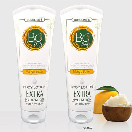 Boroline Bo Body Lotion For Dry Skin (250 Ml) |Mango Butter | Lanolin Oil | Glycerin (Pack Of 2)