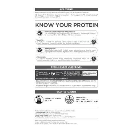 Muscleblaze Iso-Zero Whey Isolate (Unflavoured | 1Kg) | 27G Protein | Eaf | Low Carb