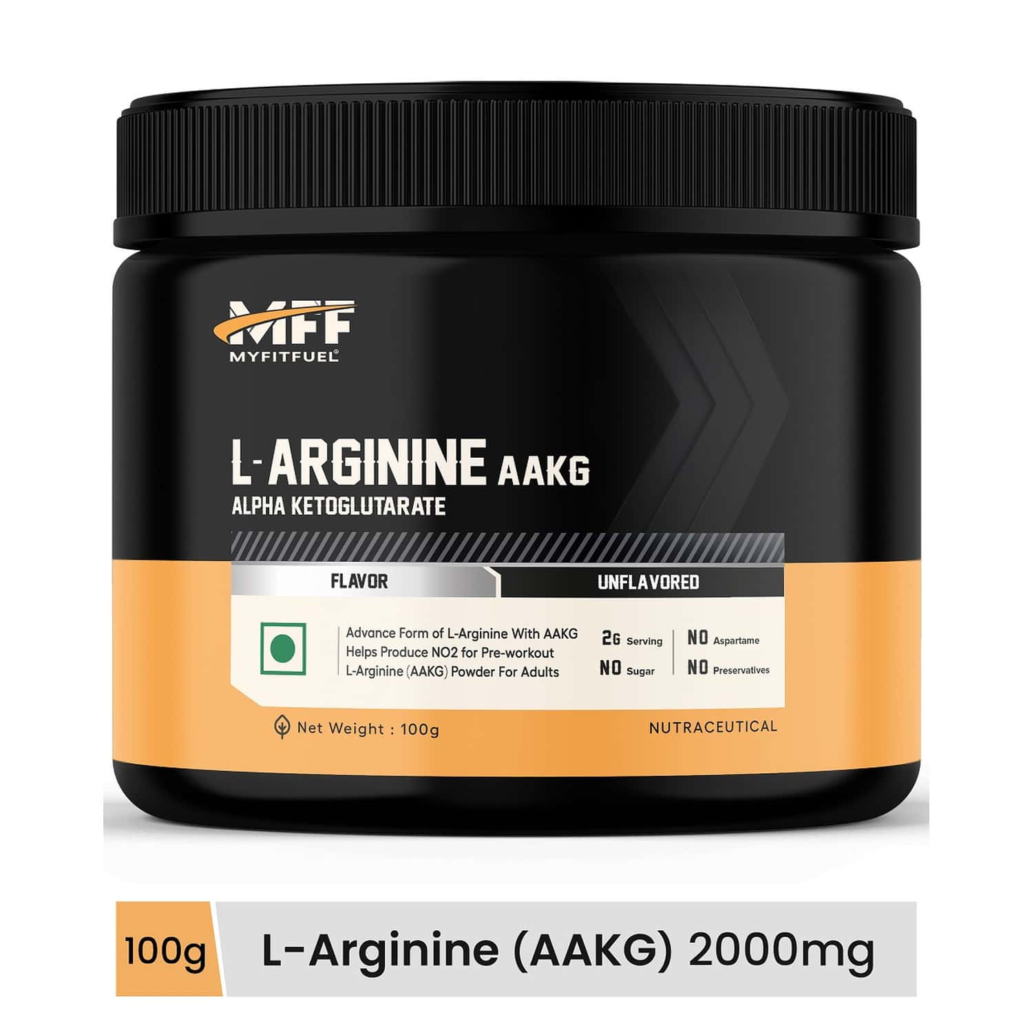 Myfitfuel L Arginine Alpha-ketoglutarate (aakg) Pre Workout Powder | 100gm (unflavoured)