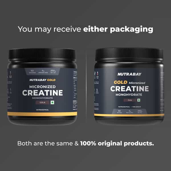 Nutrabay Gold Micronised Creatine Monohydrate - 250G | Cola|Pre/Post Workout Supplement