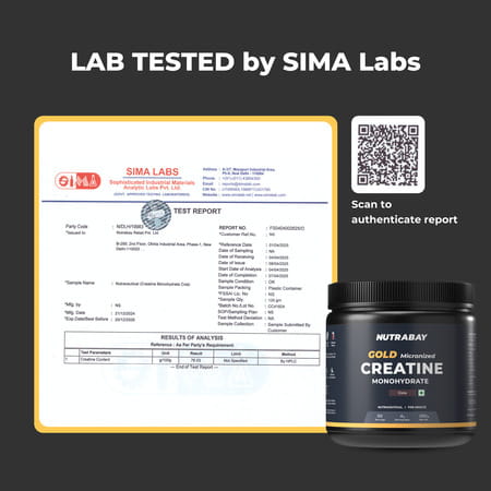 Nutrabay Gold Micronised Creatine Monohydrate - 250G | Cola|Pre/Post Workout Supplement