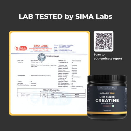 Nutrabay Gold Micronised Creatine Monohydrate - 250g | Cola|Pre/Post Workout Supplement