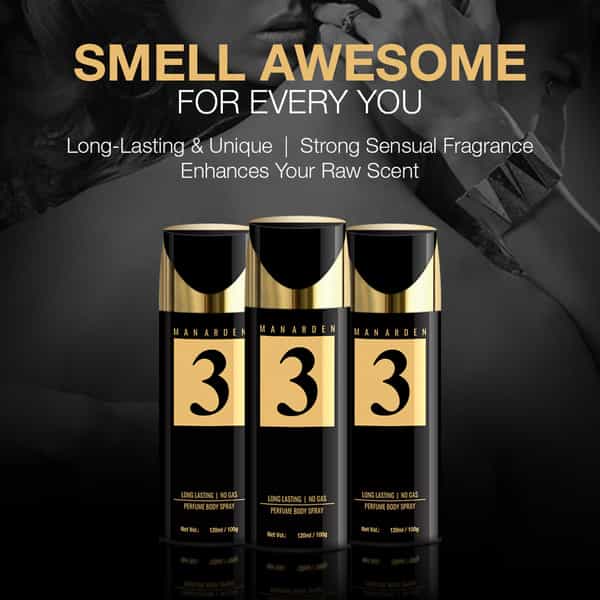Man Arden #3 Deodorant | No Gas Deo For Men | Long Lasting Ultra Luxury Perfume Body Spray | 120Ml