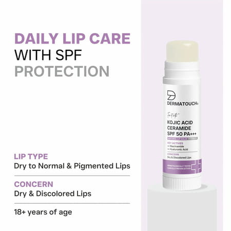 Dermatouch Kojic Acid Ceramide Spf 50 Pa+++ Natural Lip Balm - 5G