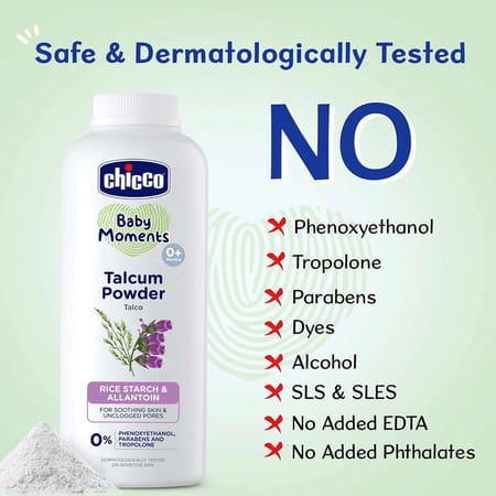 Chicco Baby Moments Talcum Powder Soothes & Moisturises Babys Skin 0m+ (300 Gm)