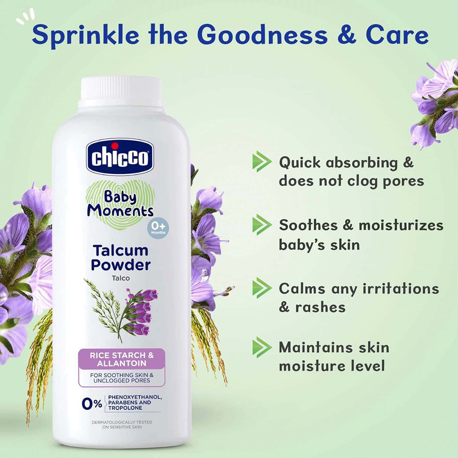 Buy CHICCO BABY MOMENTS TALCUM POWDER SOOTHES & MOISTURISES BABYS SKIN