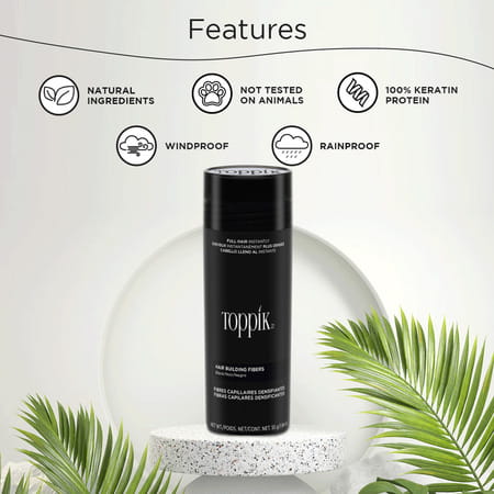 Toppik Hair Building Fibers Black 12 - 55 Gm Univ