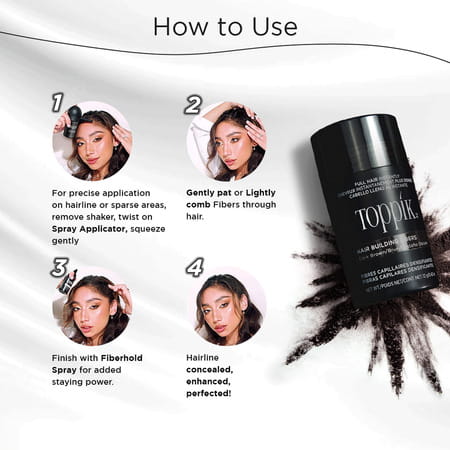 Toppik Hair Building Fibers Black 12 - 55 Gm Univ