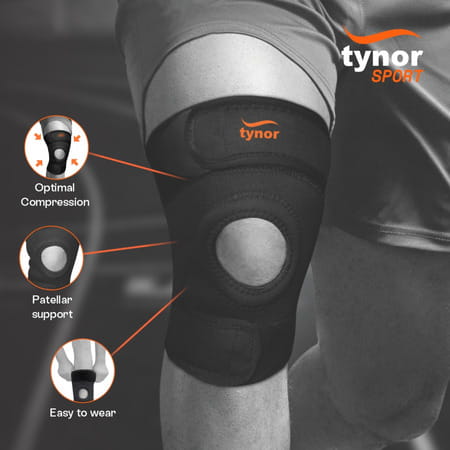 Tynor Knee Support Pro (Neo) | Black | Medium | 1 Unit