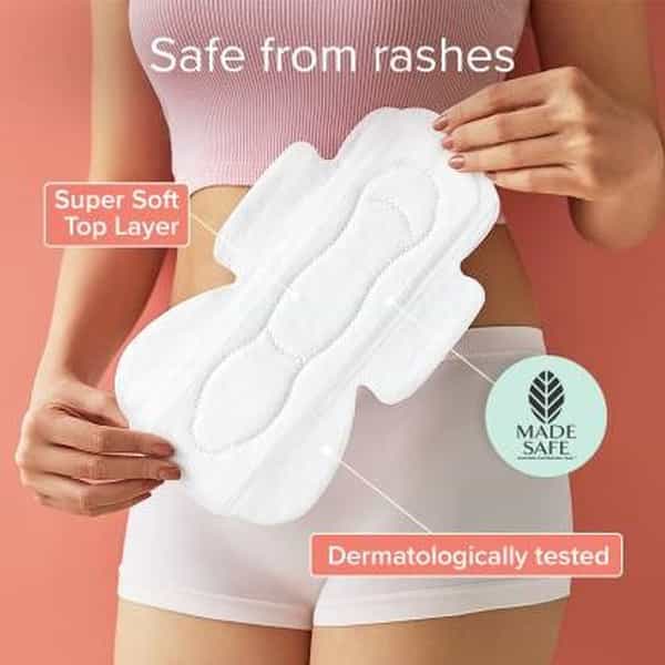 Nua Ultra Safe Sanitary Pads | Super Saver Pack | 30 Pads | Heavy Flow Xl+ (320Mm) (Pack Of 30)
