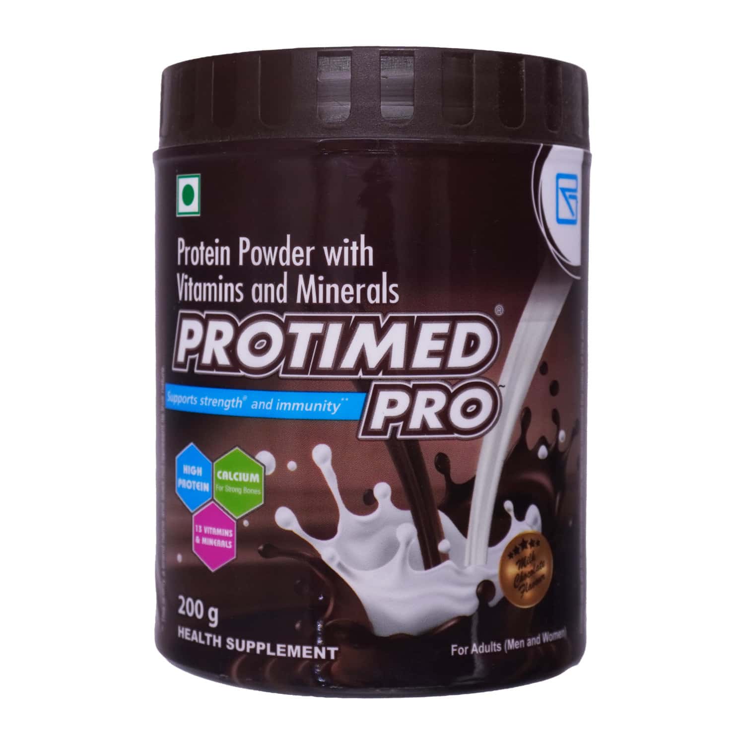 Protimed Pro Milk Chocolate Flavour Protein Powder Jar 200 Gm