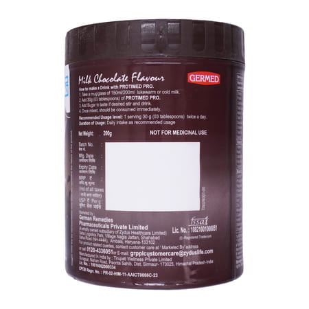 Protimed Pro Milk Chocolate Flavour Protein Powder Jar 200 Gm