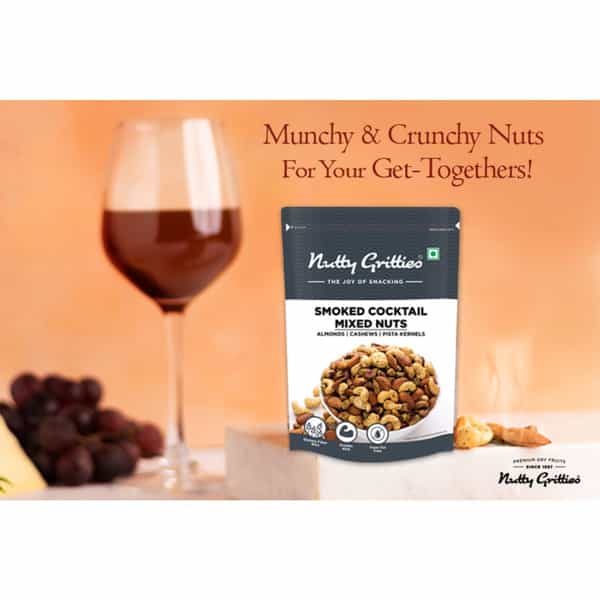 Nutty Gritties California Almonds Roasted| Lightly Salted - 240G (Pack Of 6 X 40G Each)