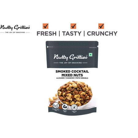 Nutty Gritties California Almonds Roasted| Lightly Salted - 240g (Pack Of 6 X 40g Each)