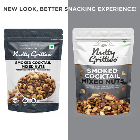 Nutty Gritties California Almonds Roasted| Lightly Salted - 240g (Pack Of 6 X 40g Each)