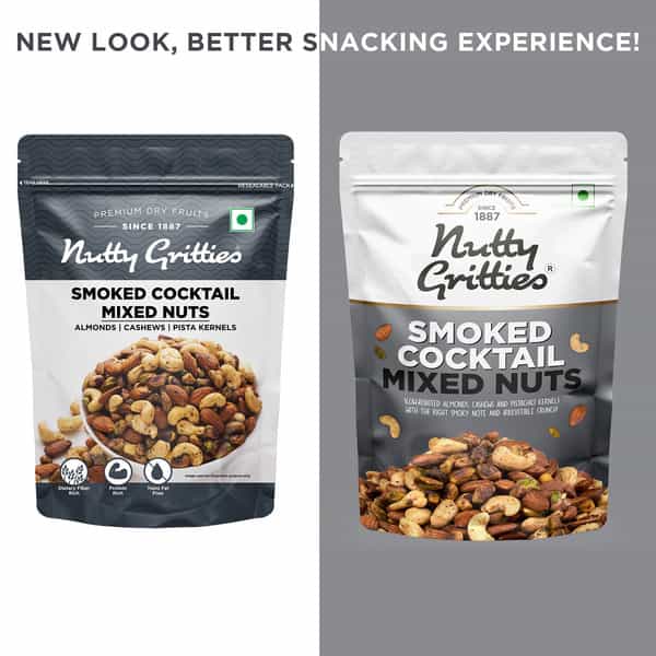 Nutty Gritties California Almonds Roasted| Lightly Salted - 240G (Pack Of 6 X 40G Each)