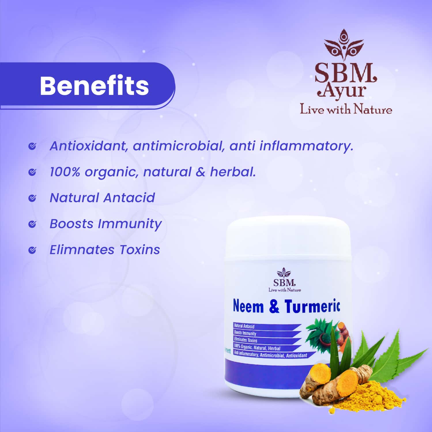 Buy SBM NEEM & TURMERIC Online & Get Upto 60 OFF at PharmEasy