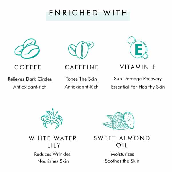 Mcaffeine Coffee Under Eye Cream For Dark Circle & Puffiness Reduction Vitamin E & Hyaluronic Acid