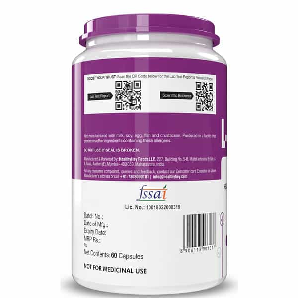 Healthyhey Nutrition L-Leucine 60 Capsules