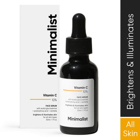 Minimalist Vitamin C 10%Serum For Brighter Glowing Skin With Stable & Pure Ethyl Ascorbic Acid(30ml)