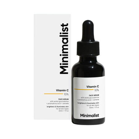 Minimalist Vitamin C 10%Serum For Brighter Glowing Skin With Stable & Pure Ethyl Ascorbic Acid(30ml)