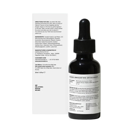 Minimalist Vitamin C 10%Serum For Brighter Glowing Skin With Stable & Pure Ethyl Ascorbic Acid(30ml)