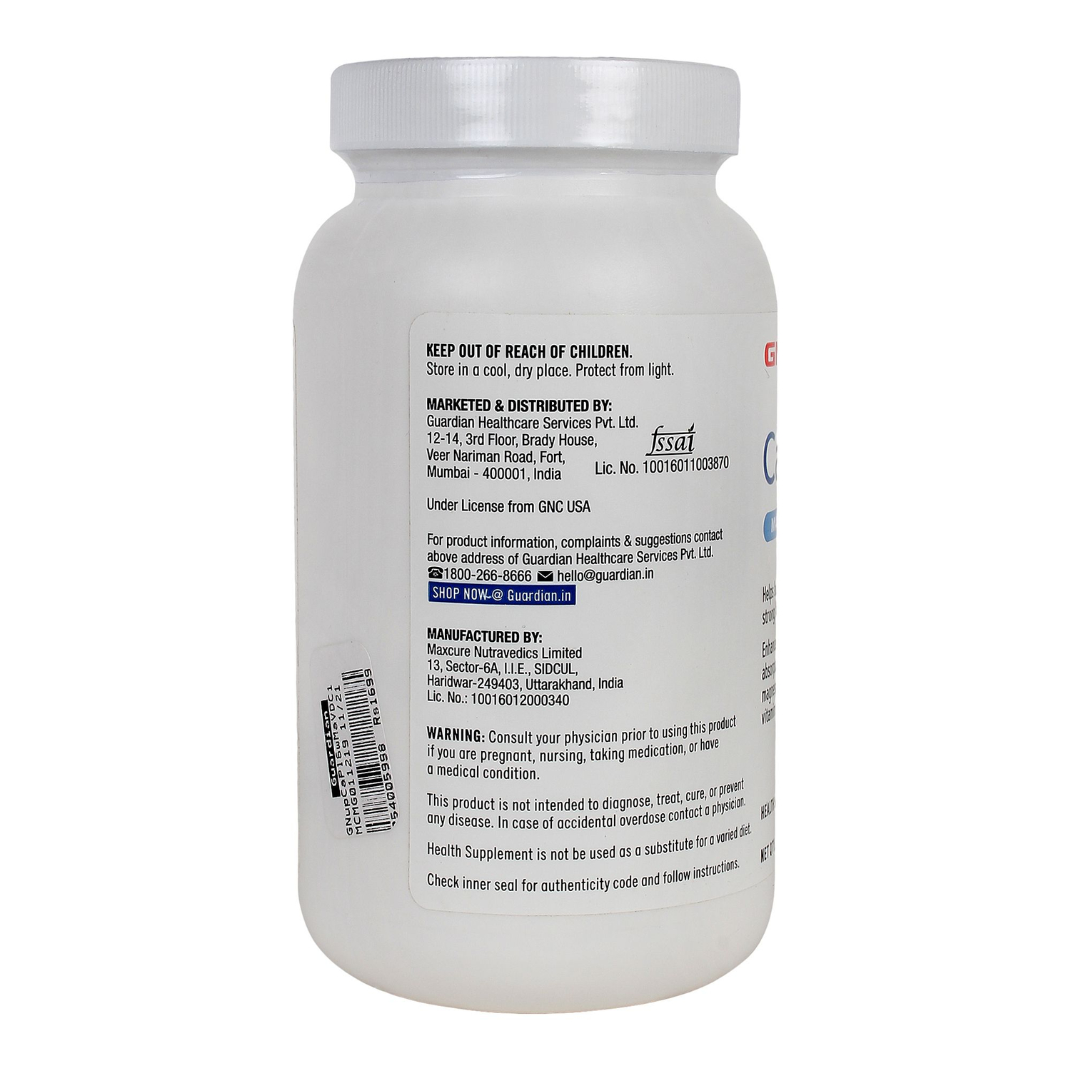 Buy Gnc Calcium Plus 600mg With Magnesium And Vitamin D3 180 Tablets