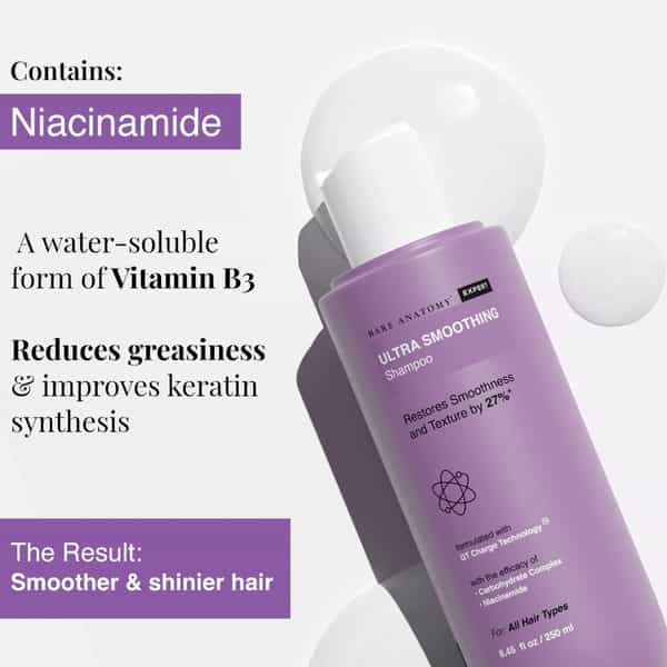 Bare Anatomy Expert Ultra Smoothing Shampoo To Restore Smoothness | Repair Damaged Hair 250Ml