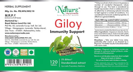 Naturz Ayurveda Giloy 120 Tablets