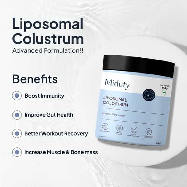 Miduty Palak Notes Liposomal Colostrum Increase Bone And Muscle Mass Muscle Growth -Powder - 150 Gm