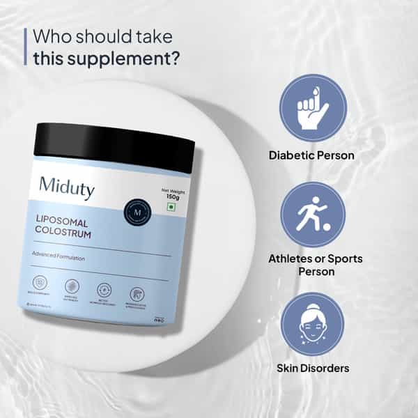 Miduty Palak Notes Liposomal Colostrum Increase Bone And Muscle Mass Muscle Growth -Powder - 150 Gm