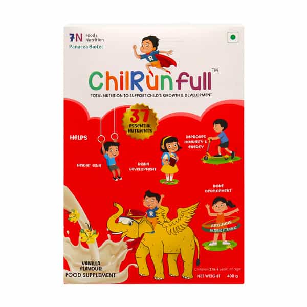 Chilrunfull Vanilla Flavour Total Nutrition To Support Childs Growth & Devlopment Box Of 400Gm
