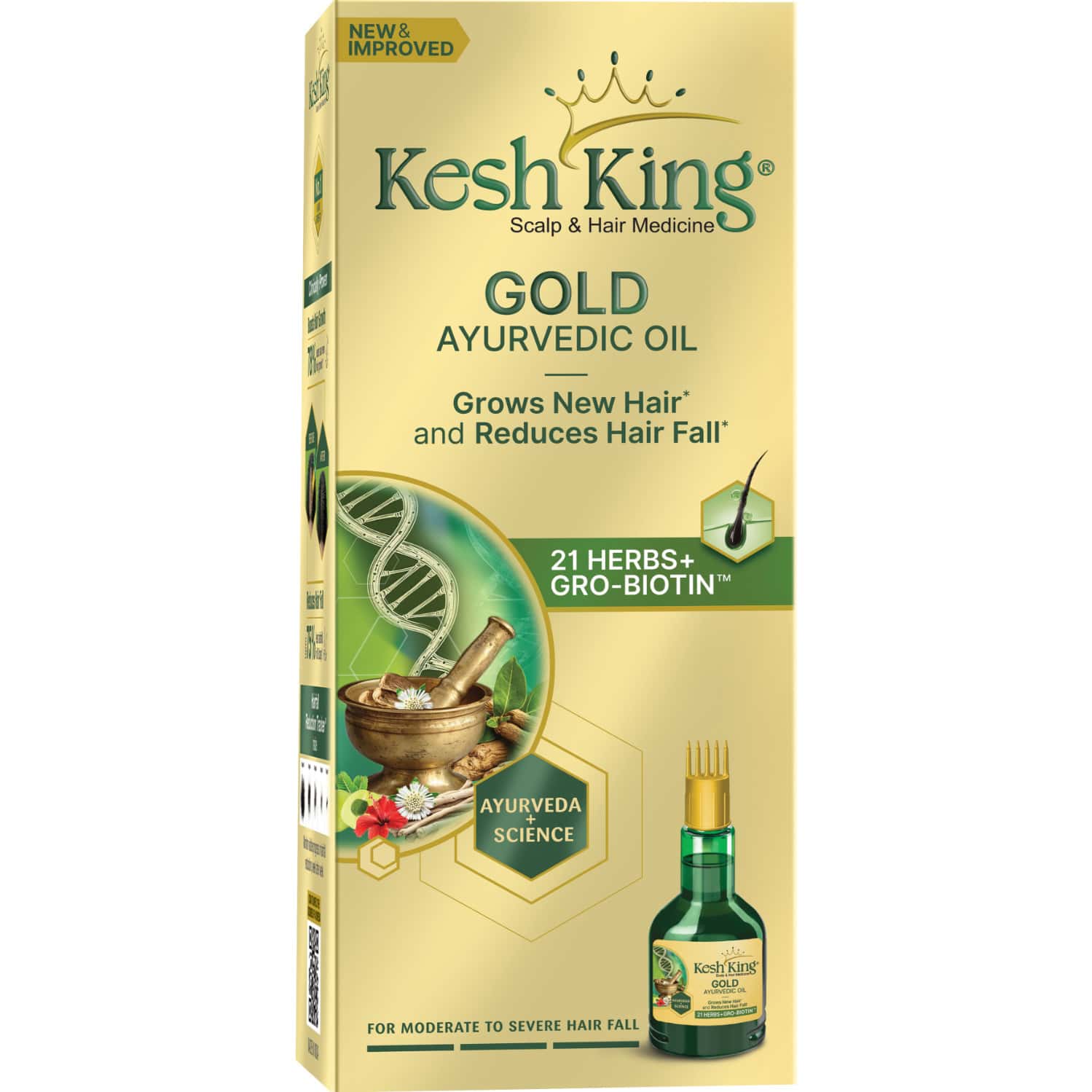 Kesh King Gold Ayurvedic Hair Oil With 21 Herbs And Gro-Biotin 50 Ml