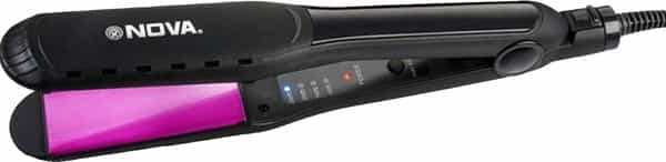 Nova Nhs - 900 Professional Temperature Control Hair Straightener For Women (Red)