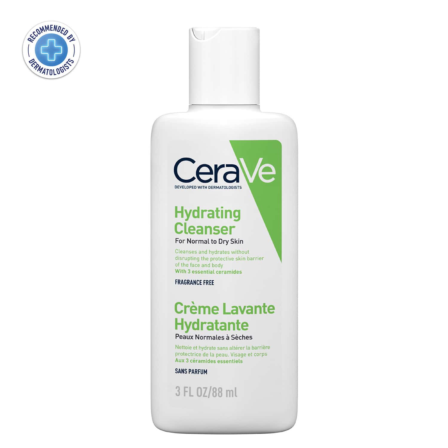 Cerave Hydrating Non-foaming Daily Facial Cleanser For Normal To Dry Skin - 88ml