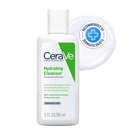 Cerave Hydrating Non-Foaming Daily Facial Cleanser For Normal To Dry Skin - 88ml