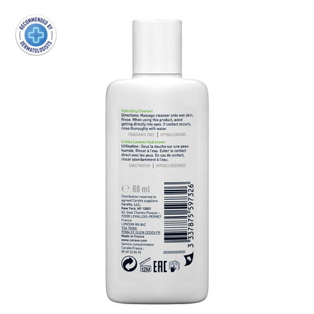 Cerave Hydrating Non-Foaming Daily Facial Cleanser For Normal To Dry Skin - 88ml