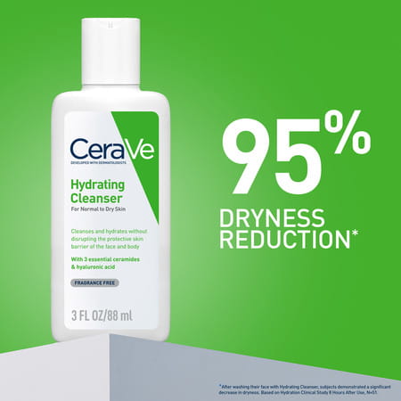 Cerave Hydrating Non-Foaming Daily Facial Cleanser For Normal To Dry Skin - 88Ml