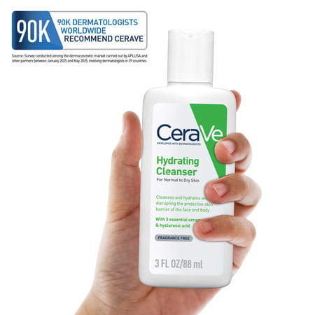 Cerave Hydrating Non-Foaming Daily Facial Cleanser For Normal To Dry Skin - 88Ml