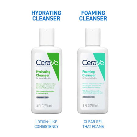 Cerave Hydrating Non-Foaming Daily Facial Cleanser For Normal To Dry Skin - 88ml
